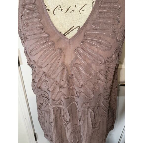 Forever 21 Sheer Mauve Tank Top/ Sleeveless Blouse Sz M - Picture 2 of 10